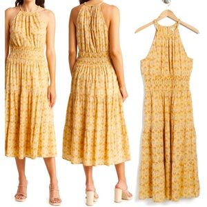 NWT dRA Cotton Tiered Halter Maxi Dress S